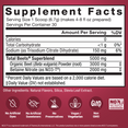 Total Beets supplement facts panel highlighting organic beet powder, NO3-T betaine nitrate, and clean-label icons.