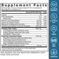 Supplement facts of DietAid listing key ingredients like fiber, chromium, and antioxidants with icons highlighting no additives.