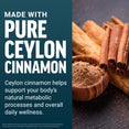 Cinnamon sticks and powder in a wooden bowl, promoting pure Ceylon cinnamon for metabolic support