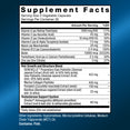 Supplement facts panel for Hair Growth Accelerator for Men capsules listing vitamins, biotin, and testosterone support ingredients