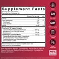 Supplement facts label showing Total Beets® ingredients including 500mg beetroot and 150mg grapeseed extract.