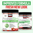 Two Force Factor ProbioSlim products with updated labels, featuring improved formula and fresh new look for keto ACV gummies.