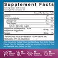 Supplement facts panel for Force Factor Ultimate Magnesium showing 330mg magnesium, 20 calories, and clean label icons.
