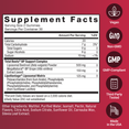 Supplement facts label showing Total Beets® ingredients including 500mg beetroot and 150mg grapeseed extract.