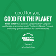 Carbon neutral certification achieved by Force Factor, promoting sustainability and adherence to the CarbonNeutral Protocol.