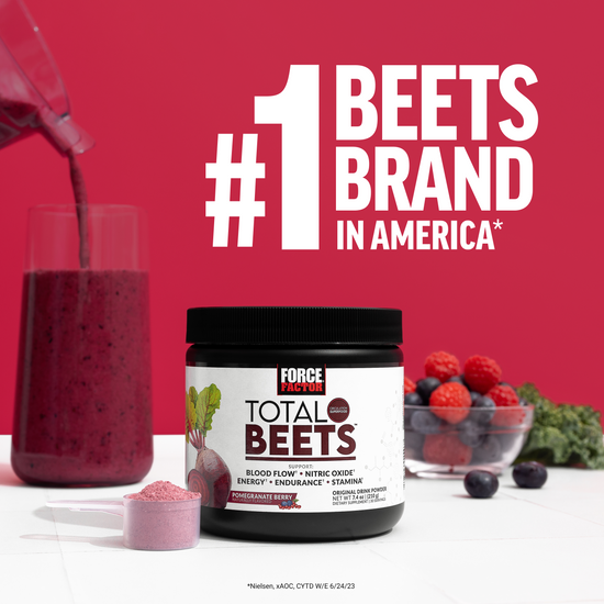 Force Factor Total Beets Pomegranate Berry Superfood Drink Mix Powder ...