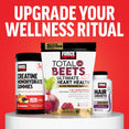 Upgrade Your Wellness Ritual display featuring creatine gummies, Total Beets, and Hair Growth Accelerator.