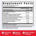 Supplement facts for NAD+ Longevity showing high-potency ingredients supporting energy, cellular health, and DNA repair.