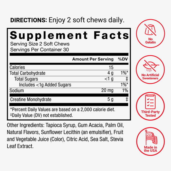Legendary Creatine Soft Chews - Force Factor