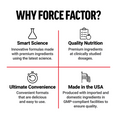 FORCE FACTOR Creatine Brain+ Body with 5 grams of Creatine for Working Memory, Focus & concentration, Muscle Recovery and Strength