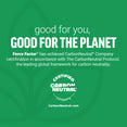 Good for you, good for the planet graphic noting Force Factor certified CarbonNeutral company status.