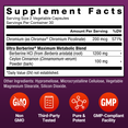 Supplement facts panel for Force Factor Ultra Berberine capsules, non-GMO, third-party tested, GMP-compliant

