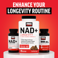 Force Factor NAD+ Longevity soft chews, NAD+ Longevity Nutrient Complex, and NMN 300mg bottles
