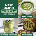 Force Factor Mighty Matcha powder mixes easily into tea and coffee, shakes and smoothies, and baked goods
