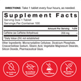 Supplement Facts Panel and Nutrition Information of Force Factor Caffeine Supplement