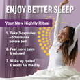 Woman stretching in bed with 3-step nightly routine for better sleep using Cortisol Reducer
