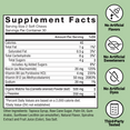 Supplement facts panel for Force Factor Mighty Matcha soft chews, third-party tested with no artificial flavors or dyes