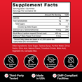 Supplement Facts panel showing serving size, calories, sugars, selenium, black maca extract, and BioPerine