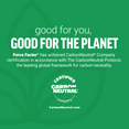 Force Factor CarbonNeutral certified company badge on green background
