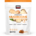 Force Factor Modern Mushrooms packaging featuring seven mushrooms, promoting energy, focus, digestion, and immune health.