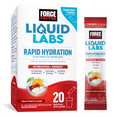 Liquid Labs Rapid Hydration electrolyte drink mix in fruit punch flavor packaging.