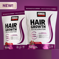 Force Factor Hair Growth Accelerator Soft Chews, Hair Growth Vitamins for Women with Clinically Studied Lustriva to Promote Visibly Thicker, Fuller, Stronger Hair, Mixed Berry, 60 Soft Chews