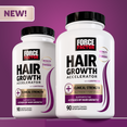 Force Factor Hair Growth Accelerator Soft Chews, Hair Growth Vitamins for Women with Clinically Studied Lustriva to Promote Visibly Thicker, Fuller, Stronger Hair, Mixed Berry, 60 Soft Chews
