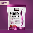 Force Factor Hair Growth Accelerator Soft Chews, Hair Growth Vitamins for Women with Clinically Studied Lustriva to Promote Visibly Thicker, Fuller, Stronger Hair, Mixed Berry, 60 Soft Chews