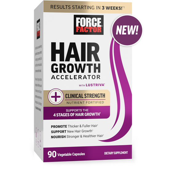 Force Factor Hair Growth Accelerator Soft Chews, Hair Growth Vitamins ...