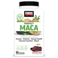 Force Factor Perfect Maca soft chews support energy, stamina, sexual health, immune function, and mood, with dark cherry flavor.