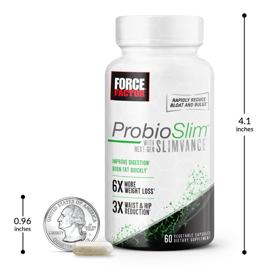 Force Factor ProbioSlim with Next-Gen SLIMVANCE Probiotic Fat Burner for  Women and Men, 60 Capsules