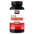 Ultra Berberine supplement bottle with triple-action metabolic support featuring Berberine, Chromium, and Cinnamon Bark Extract.