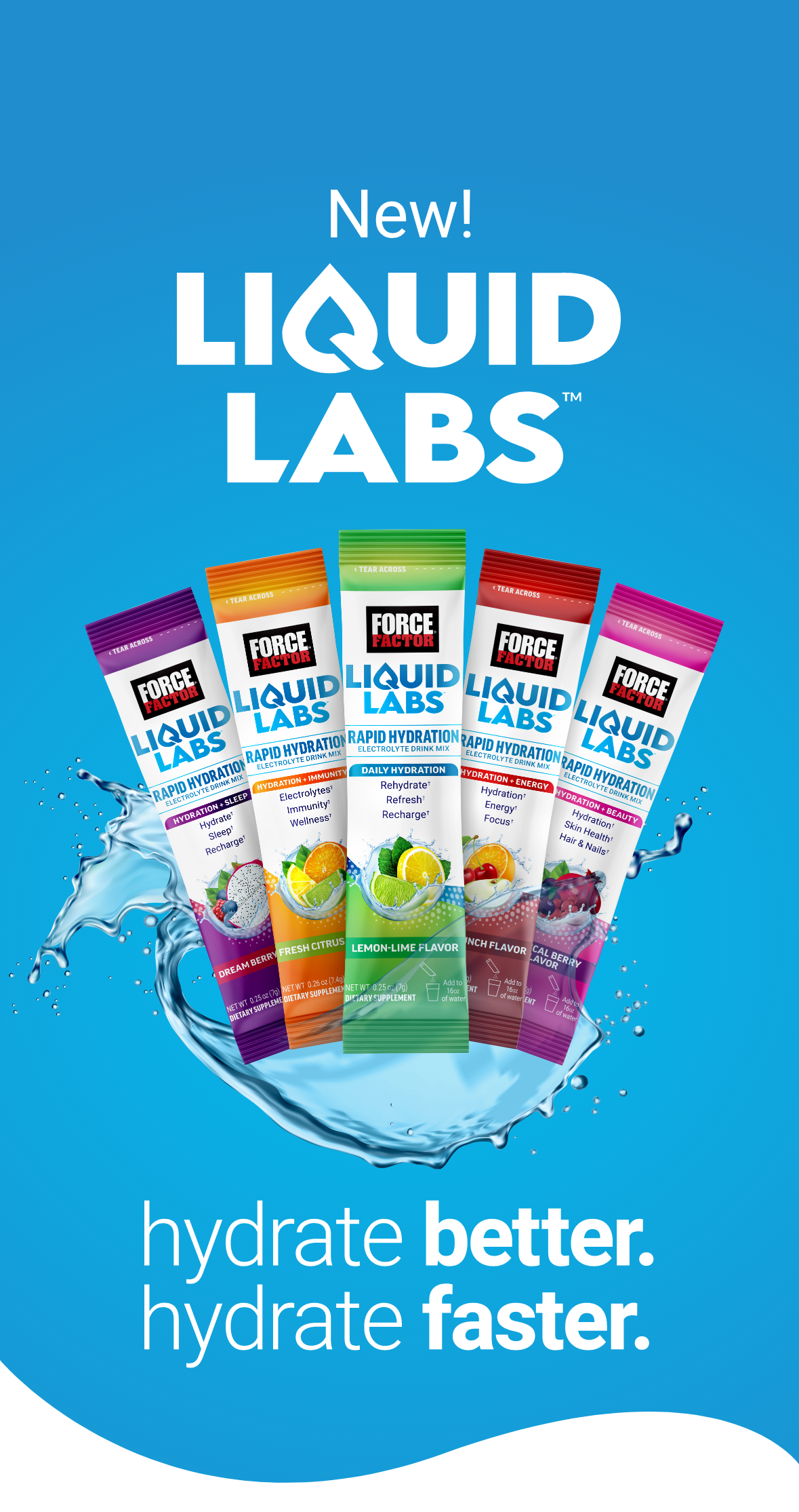 New! Liquid Labs. hydrate better. hydrate faster.