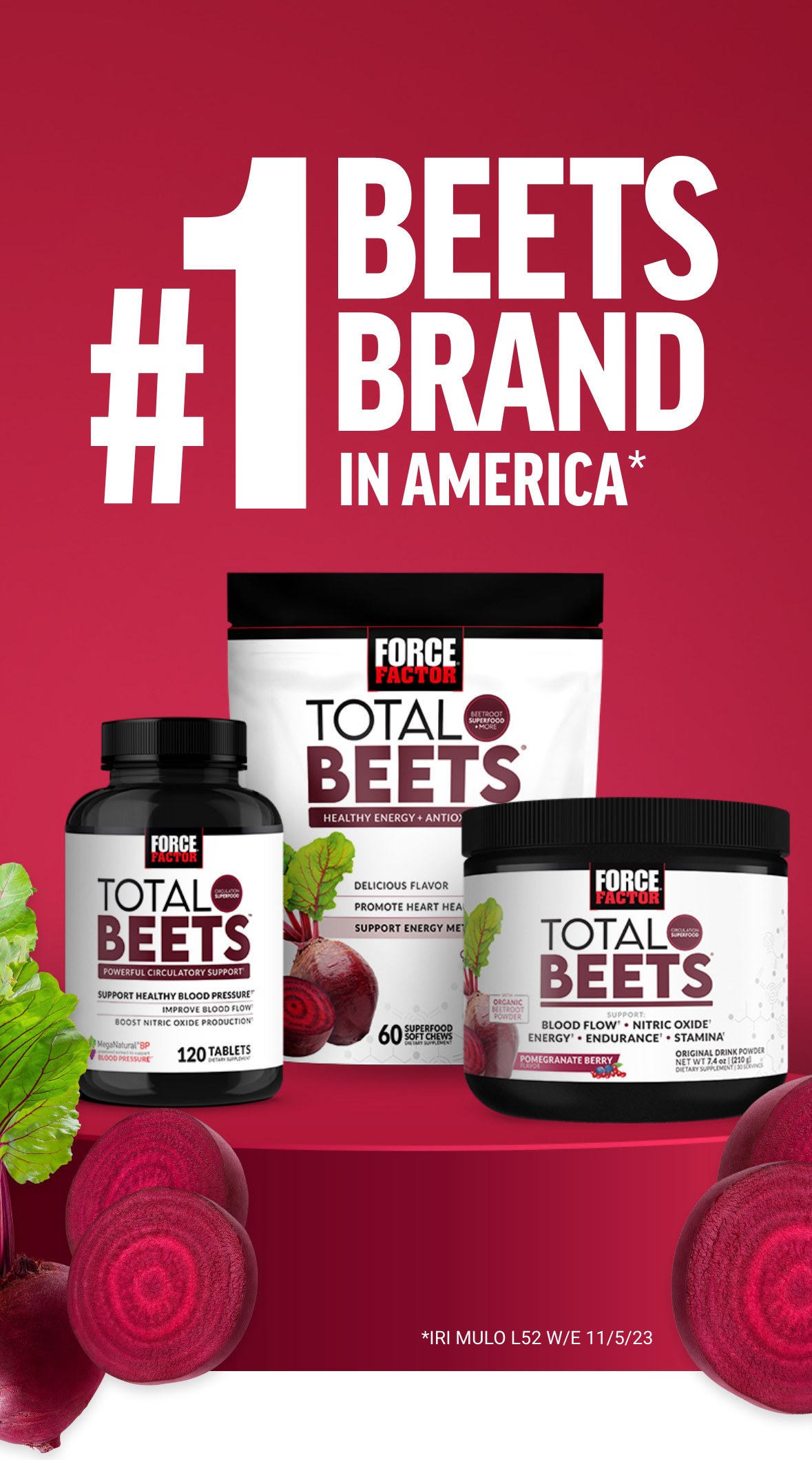 #1 Beets Brand in America* *IRI MULO L52 W/E 12/5/23