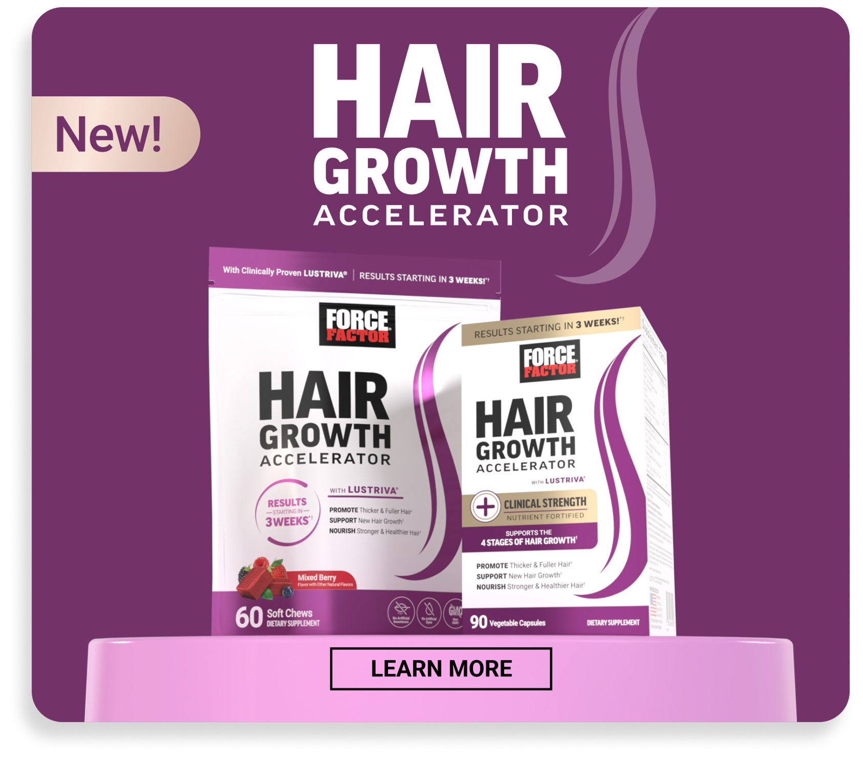 New! Hair Growth Accelerator by Force Factor