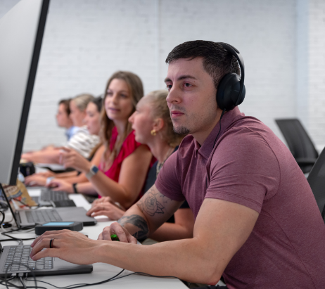 Force Factor Employees Having a Meeting