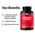 KEY BENEFITS Traditionally Used to Maximize Vitality, Energy, & Stamina 1,200mg per Dose High-Potency Formula