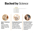 Backed by science. Super-7 Mushroom Blend - Cordyceps, reishi, chaga, lion's mane, shiitake, turkey tail, maitake. Fruiting body extracts- Made with fruiting mushroom body extracts containing the highest levels of good-for-you-nutrients. No artificial flavors- enjoy the incredible benefits of mushrooms in the most delicious way imaginable without artificial flavors or sweeteners.