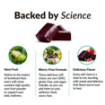 Key ingredients of Force Factor Noni Fruit Superfood Soft Chews made with noni fruit powder