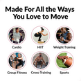 Made for all the ways you love to move…   Running  Biking   Weight Training  Group Fitness Hiking  Sports