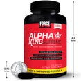 Alpha King Supreme New & Improved, 120 Tablets, Size Comparison.