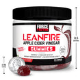 LeanFire Apple Cider Vinegar Gummies, 60 Gummies, Size Chart.