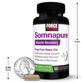 Somnapure Muscle Recovery, 60 Capsule Bottle, Size Comparison