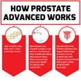 How Prostate Advanced works: Take 2 tablets daily with a meal. Beta-sitosterol and Flowens™ cranberry fruit extract in the Maximum Flow Amplification Matrix help improve urinary flow so you can fully empty your bladder for optimal relief and comfort. Saw palmetto in the Prostate Advanced Care Support Matrix helps promote a normal prostate size, while lycopene and tocotrienols help support holistic prostate health as you age.