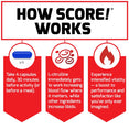 How SCORE!® Works. Take 4 capsules daily, 30 minutes before activity (or before a meal). L-citrulline immediately gets to work increasing blood flow where it matters, while other ingredients increase libido. Experience intensified vitality – a boost to performance and satisfaction like you’ve only ever imagined.