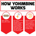 How Yohimbine Works. Take 1 capsule daily with a meal. When used in conjunction with L-arginine, yohimbine can help you maximize erections. This formula delivers an optimal 75mg of yohimbe bark extract, which yields 6mg yohimbine, ensuring you get a powerful dose. BioPerine® is clinically shown to enhance the bioavailability of selenium, helping the formula get to work quickly to deliver incredible results.