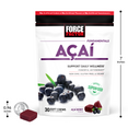 Açaí Soft Chews, 30 Soft Chews, Size Comparison 