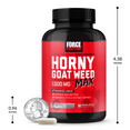 Horny Goat Weed Max, 90 Capsule Bottle, Size Comparison